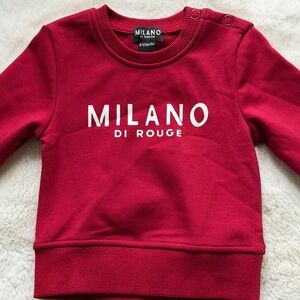 Milano Di Rouge Infant Luxury Crewneck Sweatshirt Size 9-12 Months